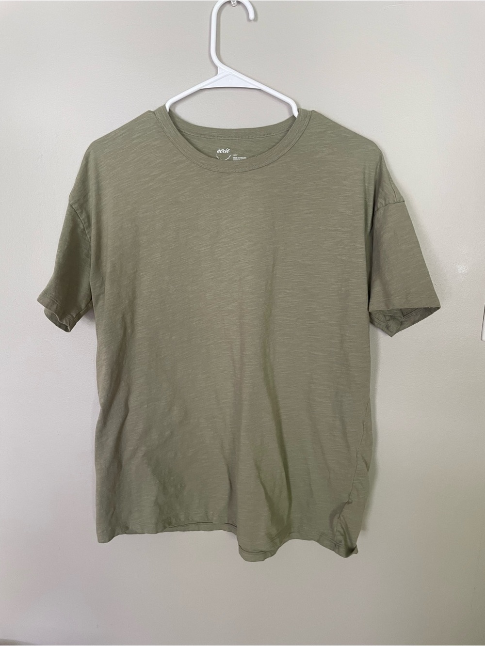 Aerie Olive Green Boyfriend Short Sleeve Tee